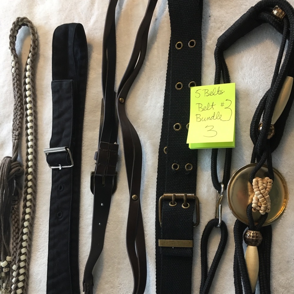5 accent belts (bundle #3) medium/large